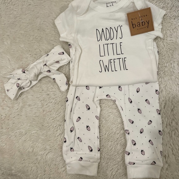 Rae Dunn Other - 🍓Rae Dunn DADDYS LITTLE SWEETIE 3 pcs Infant